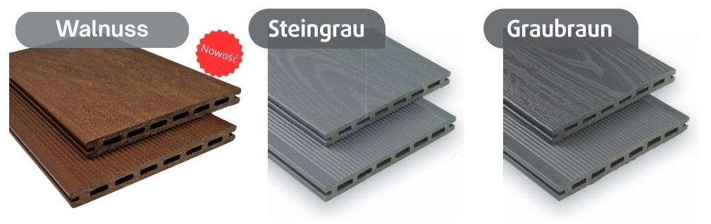 Kovalex deska tarasowa kompozytowa XL 190 mm nowa paleta kolorów 2026